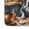 Basset Hound Fall Kitchen Pumpkins Memory Foam Kitchen Mat Machine Washable Anti-Fatigue Mat Cushion Comfort Bath Mat or Kitchen Rug