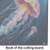 Deep-Sea Jellyfish Glass Cutting Board Decorative Tempered Glass Kitchen Cutting and Serving Board Large Size Chopping Board