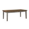 Gray Finish Traditional Style 7pc Dining Set Drawers Table and 6x Side Chairs Ladder Back Design Wooden Furniture