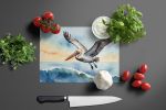 Pelican Soaring Glass Cutting Board Decorative Tempered Glass Kitchen Cutting and Serving Board Large Size Chopping Board