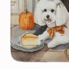 Bichon Frise Fall Kitchen Pumpkins Memory Foam Kitchen Mat Machine Washable Anti-Fatigue Mat Cushion Comfort Bath Mat or Kitchen Rug